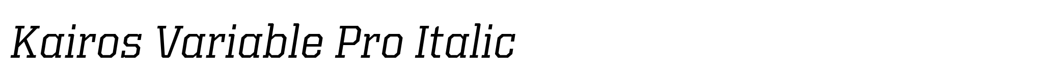 Kairos Variable Pro Italic image